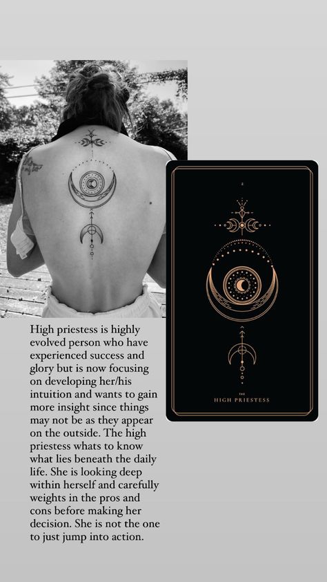 The High Priestess Tattoo, High Priestess Tattoo, Priestess Tattoo, Moon Child Tattoo, Priestess Art, The High Priestess, Goddess Tattoo, Mo Money, High Priestess