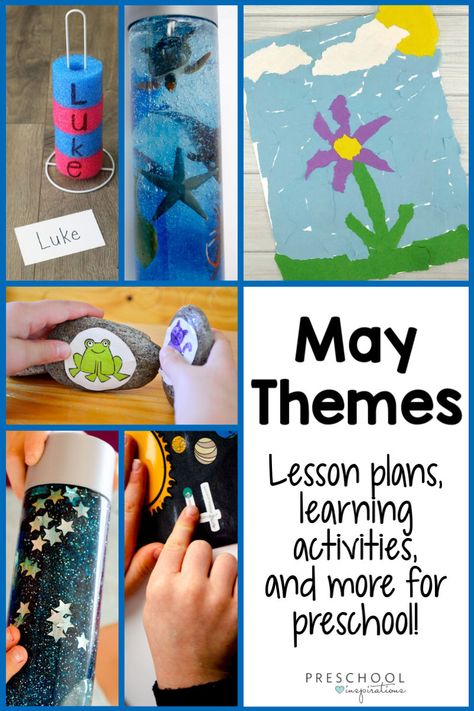 We love teaching preschool using themes, and here are some of the best for May! There's ocean theme, flower theme, ice cream theme, summer theme, and more! Find lesson plans, crafts, hands-on learning activities, and more for each theme! Themes For June Preschool, June Curriculum For Preschool, June Toddler Themes, June Themes For Toddlers, Preschool June Themes, June Lesson Plans Preschool, June Preschool Activities, June Activities For Toddlers, Summer Lesson Plans For Toddlers