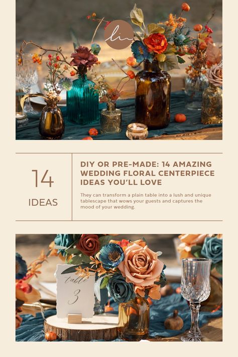 Diy Wedding Centerpieces Fall, Floral Centerpiece Ideas, Martini Glass Centerpiece, Easy Wedding Diy, Wedding Centerpiece Ideas, Wedding October, Fall Barn Wedding, Fall Wedding Diy, Wedding Display