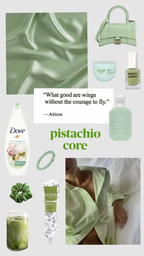 #pistachio #pistachioaesthetic #greenaesthetic #cleangirl #cleangirlaesthetic Pistachio Aesthetic, Pistachio, Mood Boards, Color