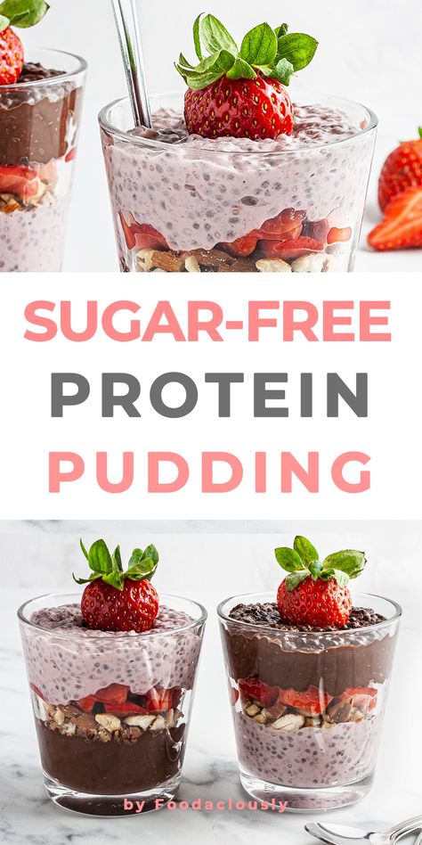 This vegan protein pudding is prepared with silken tofu, chia seeds, and almonds. It's a healthy, sugar-free, and wholesome dessert in just 200 calories. vegan protein pudding,vegan chia pudding without sugar,banana tofu pudding,chia protein pudding,protein chocolate pudding recipe,chia pudding with strawberries #vegan #govegan #paleo #paleodiet #dairyfree #glutenfree #recipe #cooking #food Chia Protein Pudding, Tofu Dessert, Tofu Pudding, What Is Healthy Food, Healthy Food Habits, Protein Pudding, Diet Smoothie Recipes, Tofu Dishes, Lost 100 Pounds