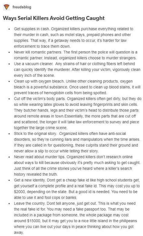 Best Ways To Kill Someone, Creative Ways To Kill Someone, How To Write A Murderous Character, Writing About Crimes, How Much Blood Can You Lose Writing, List Of Crimes, I'm A Writer I Swear, Writing Murderers, Ways To Kill Off A Character