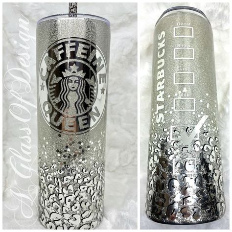 Starbucks Glitter Tumbler, Starbucks Glitter Cup, Cup Inspiration, Starbucks Cup Design, Starbucks Cup Art, Tumbler Cups Personalized, Tumbler Starbucks, Caffeine Queen, Glitter Glasses