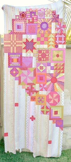 Boho Heart Quilt, Boho Baby Quilt, Tula Pink Quilt, Jen Kingwell, Bohemian Quilt, Heart Quilt Pattern, Bright Quilts, Row Quilt, Boho Quilt