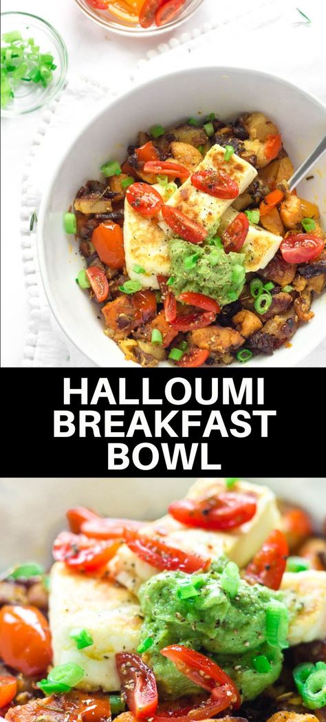 A filling and delicious halloumi breakfast recipe! This is a hearty vegetarian breakast option that everyone will love. Halloumi Breakfast Recipes, Haloumi Breakfast Recipes, Halloumi Breakfast, Halloumi Bowl, Old School Diner, Halloumi Recipes, Fried Halloumi, Halloumi Cheese, Brunch Items