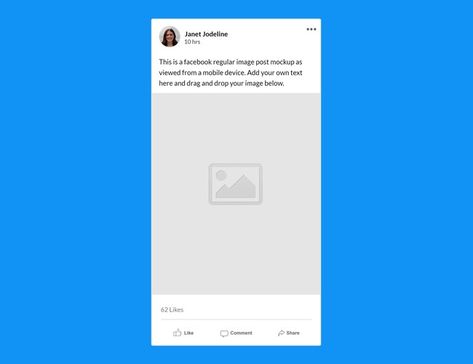 Use this mockup template for easily creating a realistic Facebook post as viewed from the mobile FB app. Use it to teach how to create engaging social media pos Facebook Post Mockup, Facebook Profile Template, Fake Facebook Account, Facebook Text, Cool Facebook Covers, Social Media Mockup, Book Cover Mockup, Facebook Post Template, Magazine Mockup