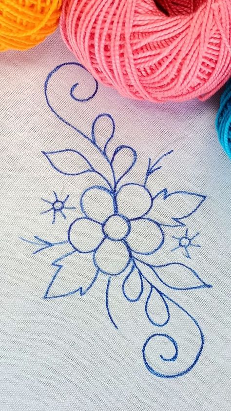 Borderline Design, Flower Sewing, Tutorial Class, Flower Pattern Drawing, Basic Hand Embroidery Stitches, Hand Embroidery Patterns Free, Simple Hand Embroidery Patterns, Native Beading Patterns, Basic Embroidery