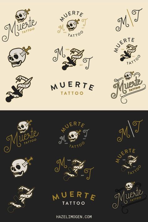 Edgy Logo Design Inspiration, Tattoo Branding Design, Tattoo Shop Branding, Tattoo Artist Logo Design, Tattoo Shop Logo Design, Artist Logo Design Creative, Tattoo Shop Logo, Edgy Logo Design, Tattoo Branding