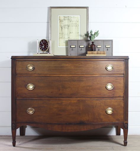 Refinished Walnut Dresser, Hepplewhite Dresser, Heywood Wakefield Furniture Vintage, Heywood Wakefield Dresser, Vintage Highboy Dresser, Antique Walnut Dresser, Furniture Photography, General Finishes, Black Furniture