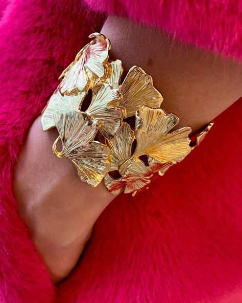 Aurélie Bidermann Official on Instagram: “Saturday outfit ! #tangerine #aureliebidermann” Saturday Outfit, Aurelie Bidermann, Ginkgo Leaf, A Symbol, Ear Cuff, No Instagram, Yellow Gold, Cuff, Yellow