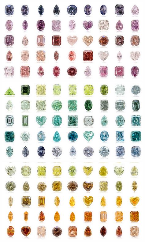 Gemstone Pairings, Diamond Color Scale, Jewelry Knowledge, Art Jewelry Design, Jewelry Design Drawing, Gem Diamonds, Types Of Diamonds, Fancy Diamonds, Colored Gems