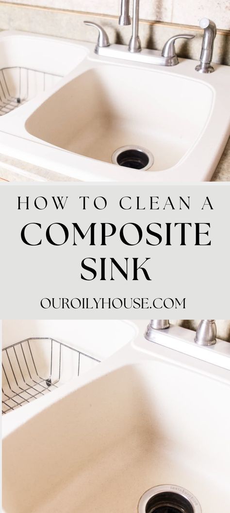 Cleaning White Sink, Homemade Sink Cleaner, Cleaning Composite Sink, Quartz Composite Kitchen Sink, How To Clean Corian Sink, How To Clean Granite Composite Sink, Cleaning Granite Composite Sink, White Composite Sink, How To Clean Kitchen Sink