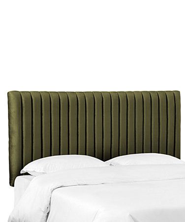 Queen Green Beds and Headboards - Macy's Ribbed Headboard, Apartment Design Interior, Cal King Headboard, Green Headboard, Full Headboard, Headboard Upholstered, Leather Headboard, Bedroom Bliss, Diy Headboard