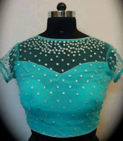 Net Blouse Designs, Sabyasachi Blouse, Net Saree Blouse Designs, Net Saree Blouse, Brocade Blouse Designs, Netted Blouse Designs, Blouse Designs High Neck, Net Blouse, Blouse Designs Catalogue