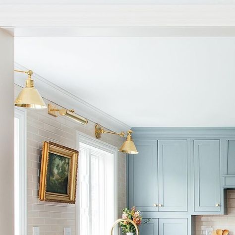 erin kestenbaum on Instagram: "By FAR the proudest of this project of all the ones we’ve completed. The first time we walked this house, we imagined how incredible this kitchen could be within this wall opened up, and it took us three years to realize that dream. I still can’t get over how light and bright this space feels and frankly spacious, even though we barely were able to squeeze this island into the room (made possible only by shifting the wall of appliances on the right backward by 18” - an idea that only occurred to us after living in the house for two years). I cannot recommend enough living in the space for a while before tackling a big reno like this, because there’s absolutely no way we would be as happy with all the decisions we made in here if we hadn’t 😊 #sodomino #inmydo Erin Kestenbaum, Unlacquered Brass Hardware, Wall Opening, Blue Beauty, Blue Cabinets, Unlacquered Brass, Open Up, Brass Hardware, Cabinet Hardware