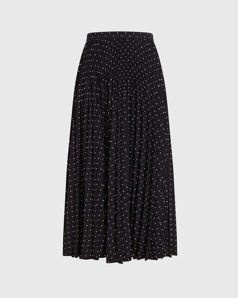 Club Monaco Pleated Midi Skirt, Club Monaco, Monaco, Midi Skirt, Polka Dot, Polka Dots, Skirt