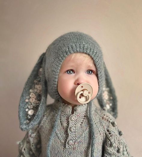 Svetlana Barbye on Instagram: "Bunny bonnet knitted of Alpaca. the size: 51cm (1.5-2.5 years) in stock. pattern: #magic_bunny_bonnet @lovalis.knit #платье_lisa @kseniya_astashkina" Baby Bunny Hat, Bunny Bonnet, Bonnet Pattern, Baby Momma, Bunny Hat, Animal Hats, Baby Bonnet, Bitty Baby, Baby Bunnies