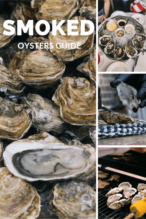 Traeger Smoked Oysters, Smoked Oysters Recipes, Raw Oyster Toppings, Smoked Oyster Recipes, Oysters Grilled, Seafood Shells, Smokehouse Recipes, Oyster Dishes, Smoked Appetizers