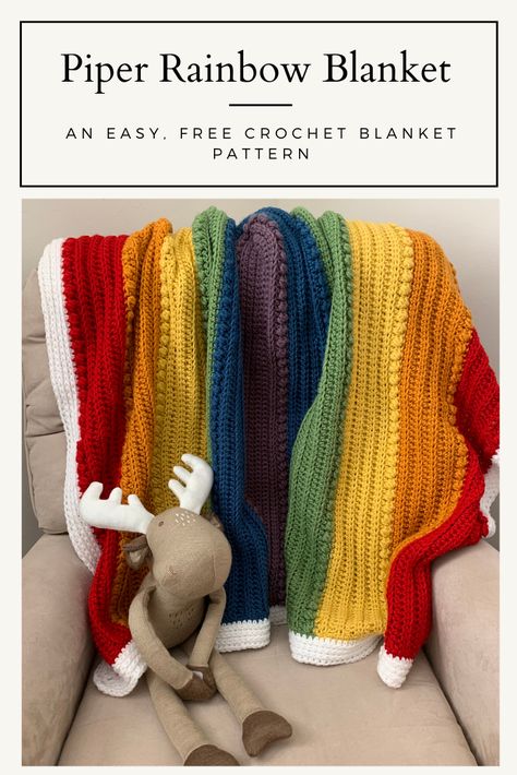 Crochet Blanket Pattern Rainbow Shaped Crochet Blanket Pattern, Boho Crochet Patterns Blanket, Lesbian Crochet Blanket, Pride Crochet Blanket, Crochet Colorful Blanket, Rainbow Crochet Free Pattern, Weather Crochet Blanket, Crochet Granny Stitch Blanket, Rainbow Crochet Pattern