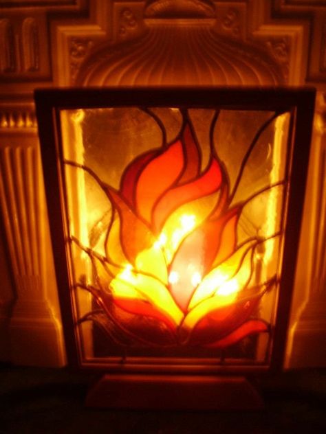 Cookie Chandelier, Stained Glass Fire, Stained Glass Fireplace Screen, Fire Guard, Glass Fireplace Screen, Stained Glass Cookies, Stained Glass Studio, Fire Screen, Modern Stained Glass