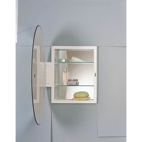 Metro 21.25" x 31.25" Recessed Medicine Cabinet Frameless Beveled Mirror, Surface Mount Medicine Cabinet, Recessed Medicine Cabinet, Medicine Cabinets, Plastic Shelves, Frameless Mirror, Allen Roth, Medicine Cabinet Mirror, Oval Mirror