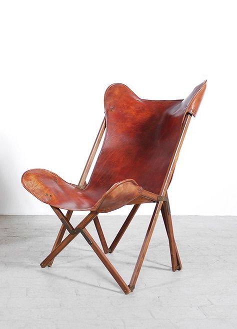 Joseph Fenby; Wood, Leather and Brass 'Tripolina' Chair, 1881. Leather Chair Beds Fold Out, Mexican Leather Chairs, Old Leather Chair, Folding Leather Chair, Tripolina Chair, Collapsible Chair, Beach Chairs Diy, Fold Up Chairs, Scandinavian Dining Chairs