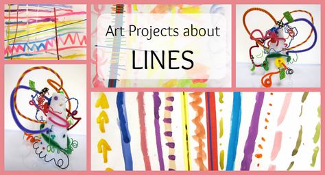 Lines are an excellent starting point for lessons with Kindergarteners. To begin this line unit,... Line Art Projects, Line Art Lesson, Elements Of Art Line, Book Lines, Kindergarten Art Lessons, Colored Tape, Kindergarten Art Projects, Lines Art, Blog Art