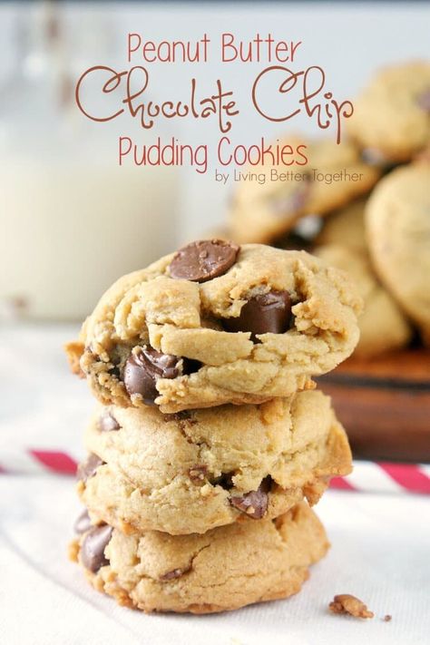 These Peanut Butter Chocolate Chip Pudding Cookies are soft and chewy and loaded with sweet, delicious flavors the whole family will love! Easy Peanut Butter Cheesecake, Chocolate Chip Pudding, Chocolate Chip Pudding Cookies, Highclere Castle, Pudding Cookies, Peanut Butter Chocolate Chip Cookies, Peanut Butter Cheesecake, Best Baking Recipes, Peanut Butter Cookie Recipe