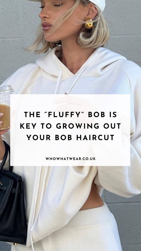 Expert styling tips for your grown out bob. Haircut Growing Out Hair, Grown Out Bob Haircut, Hairstyles When Growing Out Hair, Growing Bob Out Stages, Hairstyles For Growing Out A Bob, Growing Out Bangs Bob, Bob Growing Out Stages, Growing Out Stacked Bob Haircut, Growing Bob Out