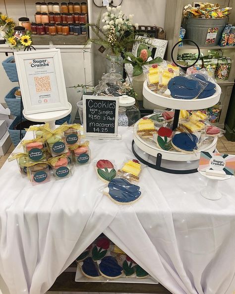 Come on down to homeandseasons.ga to meet some of your favorite princesses and stop by our booth to get some delicious cookies and macarons! We are here from 1 to 5pm. #homeandseasonsga #smallbusinessowner #sugarcrumbsbakery #cookies #macarons Cookie Display Ideas, Cookie Booth, Cookie Display, Craft Show Booth, Delicious Cookies, Show Booth, Booth Display, Cookie Designs, Yummy Cookies