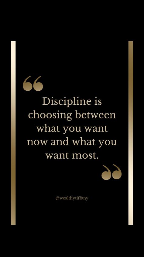 🌟 **The Art of Financial Discipline: Choosing Long-Term Goals Over Instant Desires!** 💸🛡️  Hello Financial Disciples! 👋💡 Let's delve into the profound wisdom that encapsulates the essence of financial success: "Discipline is choosing between what you want now and what you want most," especially when it comes to the delicate balance of spending and investing money. 🤔💰  🛡️ **The Power of Financial Discipline:** In a world that often celebrates instant... Money Discipline Quotes, Financial Discipline, Discipline Quotes, Personal Development Quotes, Long Term Goals, Development Quotes, Empowerment Quotes, Investing Money, Entrepreneur Quotes