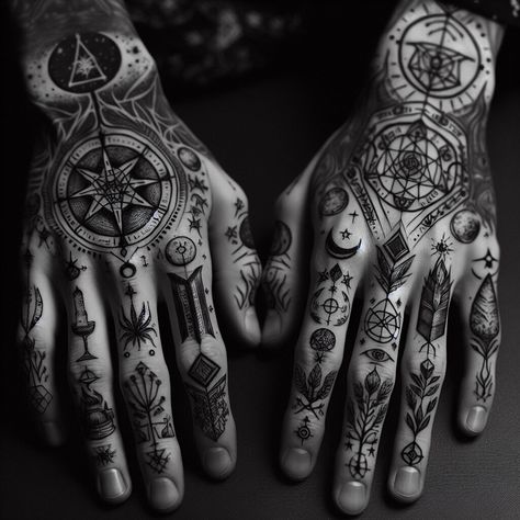 Channel the power of nature with our latest guide on herbal magic. Perfect for every green witch! #MoonMagic #Tarot #Witchcraft #Spiritual #Occult #WitchyVibes #Spells Witch Runes Tattoo, Sage Bundle Tattoo, Metaphysical Aesthetic, Witches Tattoo, Occult Tattoos, Back Of Hand Tattoos, Magic Tattoos, Protection Tattoo, Mandala Hand Tattoos