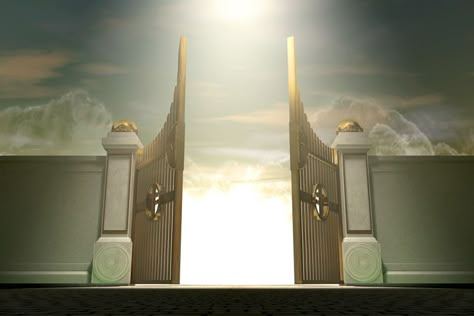 What is heaven like & where is heaven? | Bibleinfo.com Open Gates, What Is Heaven, Isaiah 65, Jesus Second Coming, Heaven's Gate, Plan Of Salvation, Heaven Art, Blue Sky Background, Jesus Is Coming