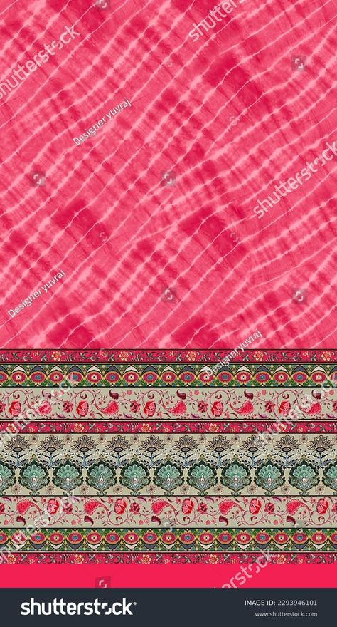 Daman Design Colorful Digital Printing Digital Stock Illustration 2293946101 | Shutterstock Daman Design, Print Design Art, Borders Design, Baby Garments, Digital Borders Design, Digital Print Fabric, Flower Prints Art, Prints Art, Big Flowers