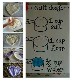 Recipe for plaster baby footprint.  Pin found by Freebies-For-Baby.com Salt Dough Handprints, Baby Christmas Crafts, Diy Mother's Day Crafts, Imagination Tree, Recipe List, Dug Out, Baby Art Projects, Diy Gifts For Mom, Christmas Crafts For Kids To Make