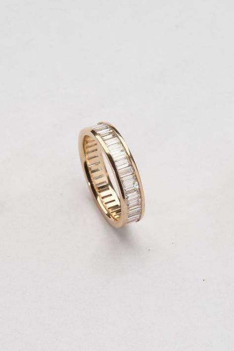 WEDDING BANDS – Stvdio Brooklyn Gold Diamond Baguette Ring, Meaningful Wedding Rings, Statement Wedding Band, Baguette Band Engagement Ring, Channel Set Baguette Wedding Band, Vintage Wedding Ring Stack, Thick Band Wedding Rings, Engagement Rings And Wedding Bands Set, Baguette Wedding Bands