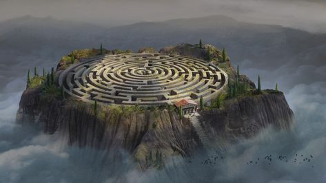 Labyrinth Greek Mythology, Theseus And The Minotaur, Labyrinth Art, Labyrinth Maze, Tomb Raider Game, R Wallpaper, The Minotaur, The Labyrinth, Building Art