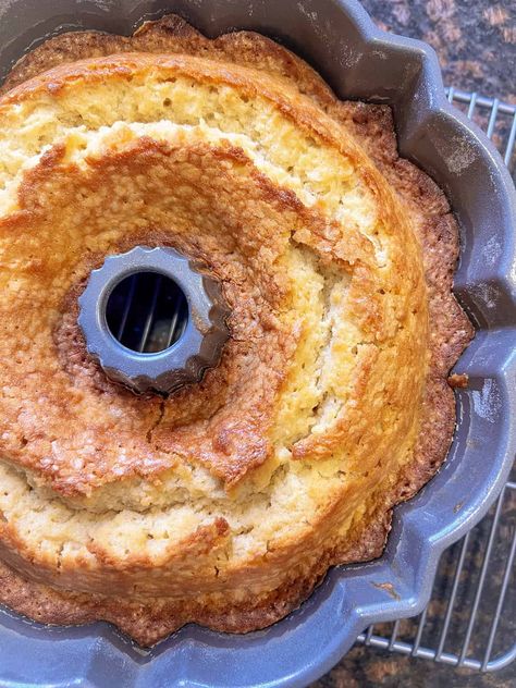 My grandma's recipe for traditional pound cake is the only one you'll ever need. It's a dense, incredibly moist cake with a crunchy top that's just sweet enough. It's incredibly buttery and delicious. The perfect dessert for any occasion. Dense Pound Cake Recipe, Crunchy Pound Cake Recipe, Old Fashion Pound Cake Recipes Grandmothers, Butternut Pound Cake Recipe, Super Moist Pound Cake, Best Pound Cake Recipes Moist, Old School Pound Cake Recipe, Old Fashioned Pound Cake Southern Style, Old Grandma Recipes