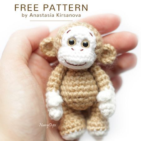 Crocheted Monkey, Crochet Monkey Pattern, Crochet Monkey, Monkey Pattern, Crochet Keychain Pattern, Pola Amigurumi, Bunny Crochet, Crochet Animals Free Patterns, Crochet Gift