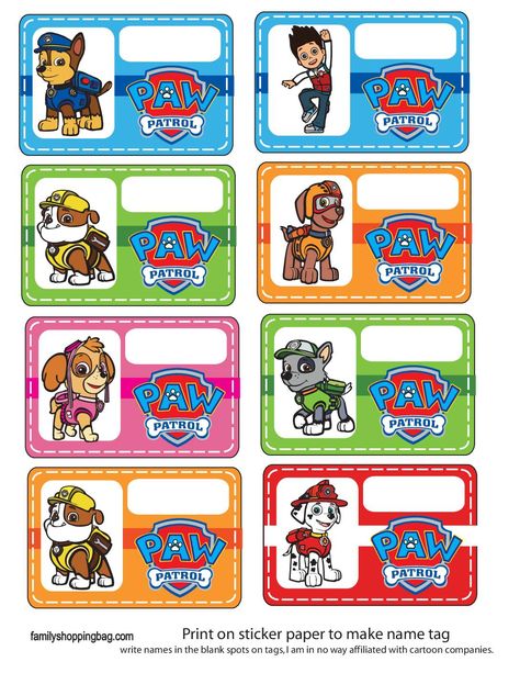 Name Tags Paw Patrol Names, Name Tag Printable, Paw Patrol Masks, Cartoon Characters Names, Heathers Wallpaper, Preschool Organization, Paw Patrol Gifts, Paw Patrol Printables, Iphone 6s Wallpaper