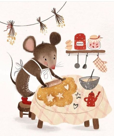 Maus Illustration, Happy Easter Sunday, Mouse Illustration, Storybook Art, Winter Illustration, Tableau Art, Behance Project, Christmas Drawing, Christmas Illustration