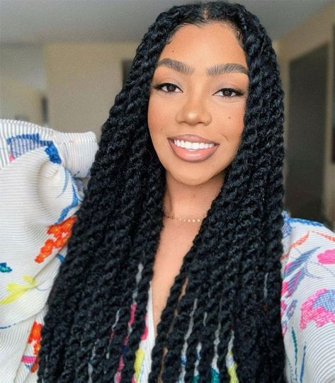 Marley Twist Hairstyles, Protective Style Braids, Marley Twist, Afro Twist, Marley Hair, Marley Twists, African Hair Braiding Styles, Crochet Braid Styles, Box Braids Hairstyles For Black Women