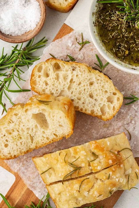 Easy Loaf Pan Bread, Easy Small Batch Bread, Foccacia Bread In Loaf Pan, Loaf Pan Focaccia Bread, Simple Bread Loaf Recipe, Small Loaf No Knead Bread, Small Focaccia Bread, Simple Focaccia Bread, Loaf Pan Focaccia