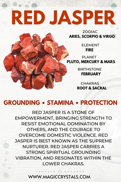 Red Jasper Meaning, Jasper Stone Meaning, Crystal Meanings Charts, Red Jasper Jewelry, Jasper Meaning, Red Jasper Stone, Metaphysical Healing, Spiritual Crystals, Crystal Therapy