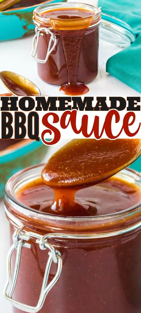 Homemade Barbecue Sauce Recipe, Bbq Sauce Homemade Easy, Make Bbq Sauce, Homemade Bbq Sauce Recipe, Homemade Bbq Sauce, Barbecue Sauce Recipes, Homemade Barbecue Sauce, Bbq Sauces, Bbq Sauce Recipe