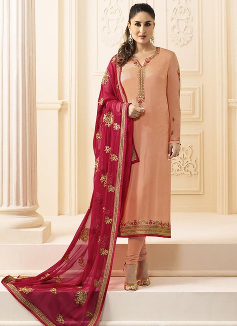 Satin Churidar, Bollywood Suits, Indian Suits For Women, Straight Suit, Bollywood Dress, Churidar Suits, Designer Suit, Designer Salwar Suits, Heavy Embroidery