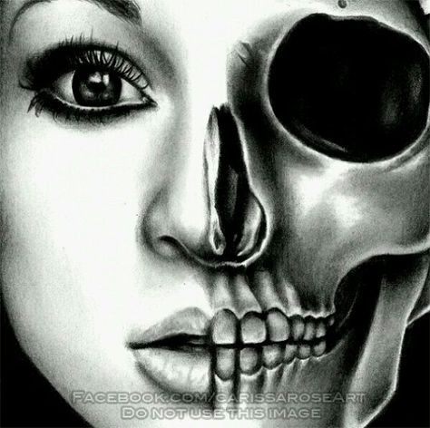 Xoxox Opposites Art Gcse, Half Skull Half Face Drawing, Art Opposites, Half Skull, Dark Portrait, Gcse Art, A Level Art, Online Game, Pencil Illustration