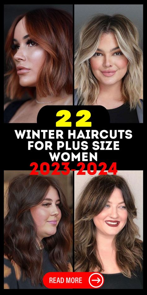 Short Hair Round Face Plus Size, Plus Size Hair Cuts, Haircuts For Plus Size Women, Haircuts For Plus Size, Round Face Hairstyles, Long Bob Haircut With Layers, Winter Haircuts, Plus Size Hairstyles, Haircuts For Round Faces