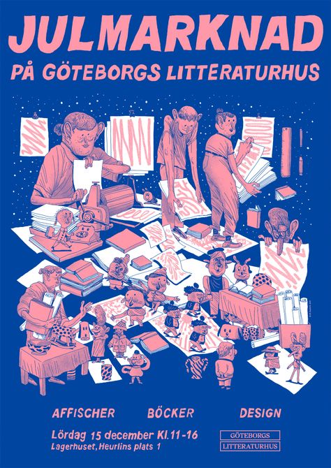 GBG LITTERATURHUS julmarknad poster on Behance Christmas Poster Design, Market Poster, Design For Christmas, Gothenburg, Christmas Poster, Christmas Market, Graphic Design Posters, Illustrations Posters, Poster Design