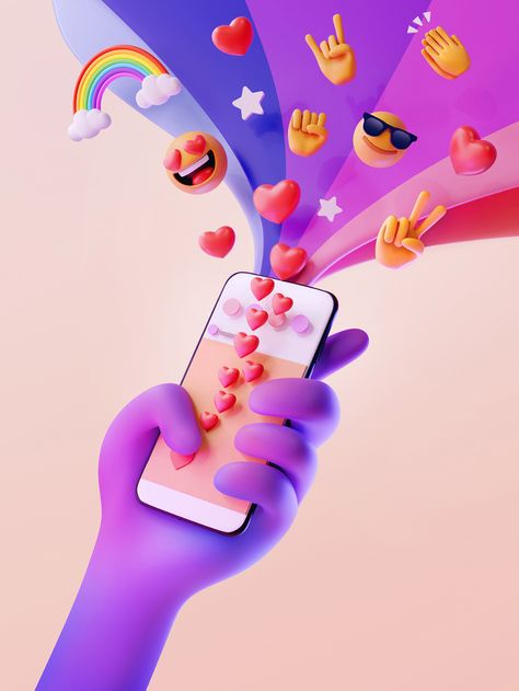 Behance :: 为您呈现 Yuumei Art, Kristina Webb, 3d Karakter, 심플한 그림, Design Thinking Process, 3d Artwork, Hand Holding, Instagram Design, Blender 3d